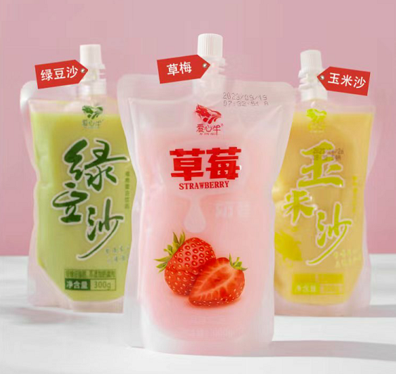 草莓奶昔、綠豆沙、玉米沙